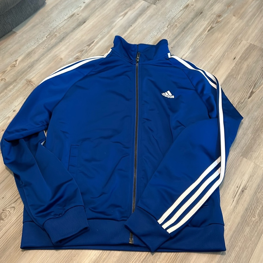 Men’s adidas track jacket medium royal blue soccer